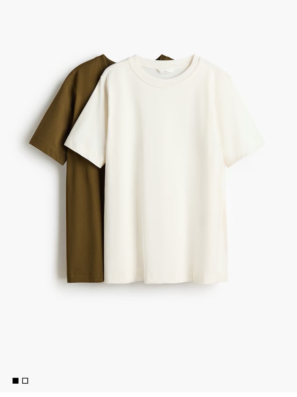 2 H&M MAMA Before & After Nursing Tops- khaki green and cream